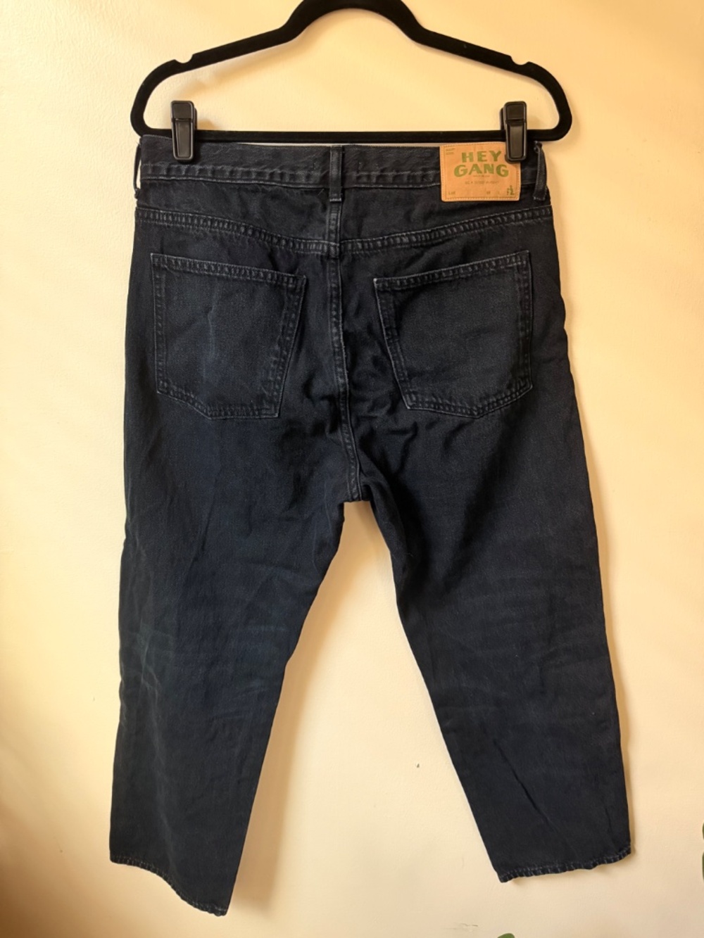 Hey Gang "The Loose Crop" Jeans in Washed Black size 28 - Picture 7 of 8